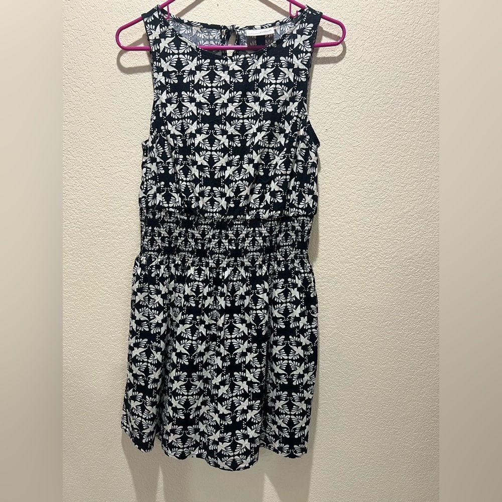 Universal Thread Black and White Patterned Bird Dress